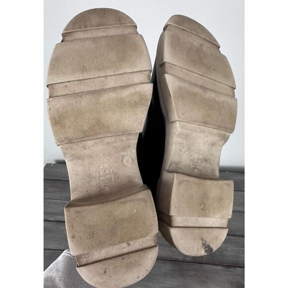 Shu Shop Yordana Black Lug Chunky Boots Booties Size 8.5 - Picture 8 of 9